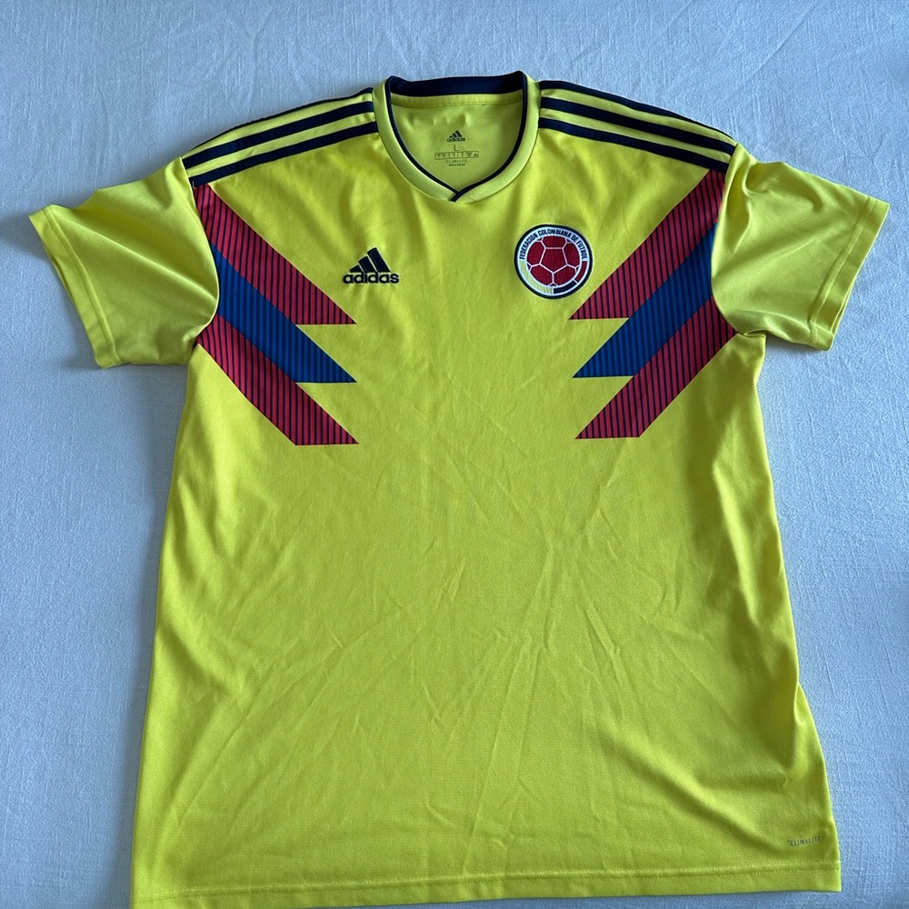 Adidas Yellow and Black Sports Jersey